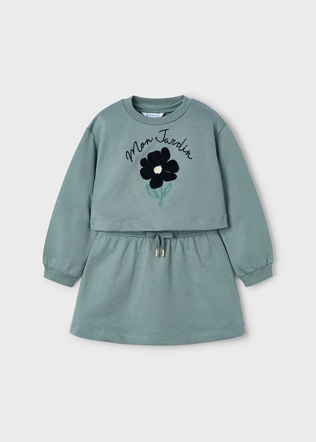 Vestido con sudadera salvia - Imagen 1