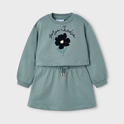 Vestido con sudadera salvia - Imagen 1