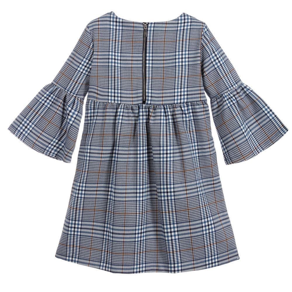 Vestido cuadros azul - Imagen 3