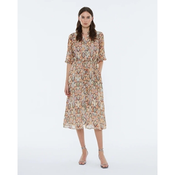 Vestido estampado kaki - Imagen 1