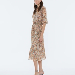 Vestido estampado kaki - Imagen 2