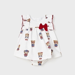 Vestido estampado rojo - Imagen 1