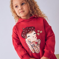 Vestido felpa capucha rojo - Imagen 2