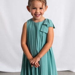 Vestido plisado menta - Imagen 1