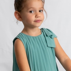 Vestido plisado menta - Imagen 2