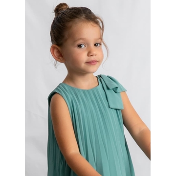 Vestido plisado menta - Imagen 2