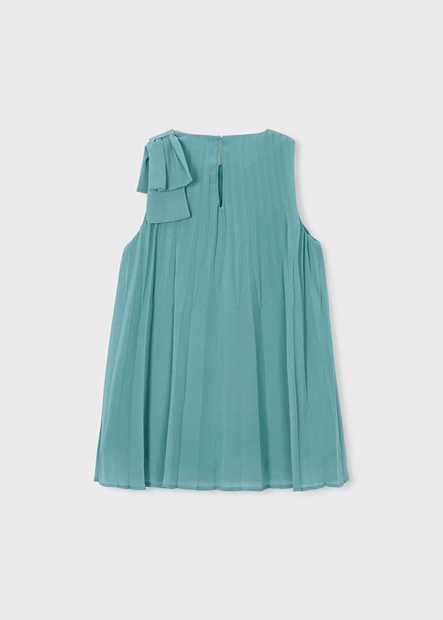 Vestido plisado menta - Imagen 4