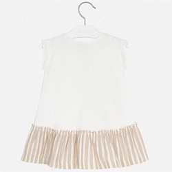 Vestido rayas arena - Imagen 2