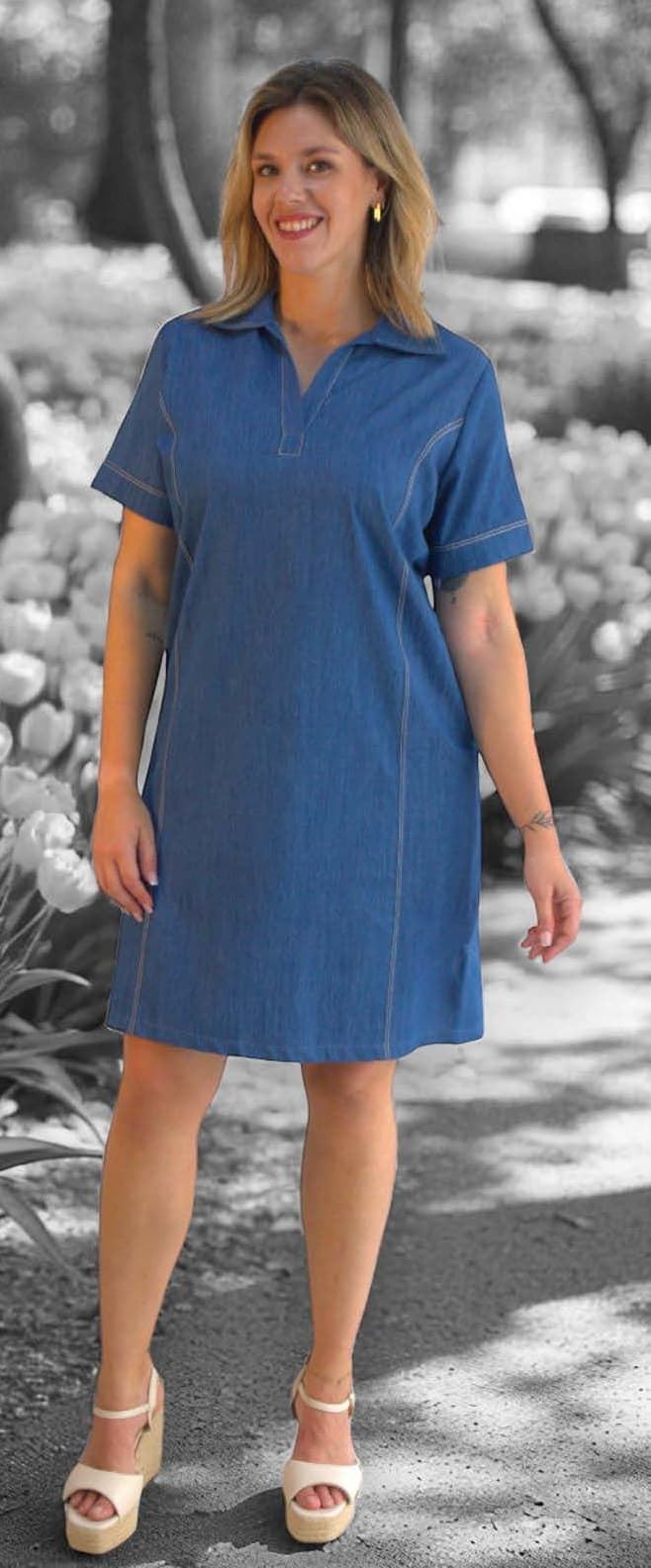 Vestido tejano azul - Imagen 1