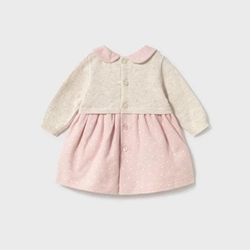 Vestido tricot combinado rosa - Imagen 2