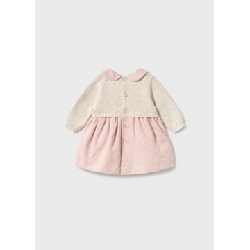 Vestido tricot combinado rosa - Imagen 2