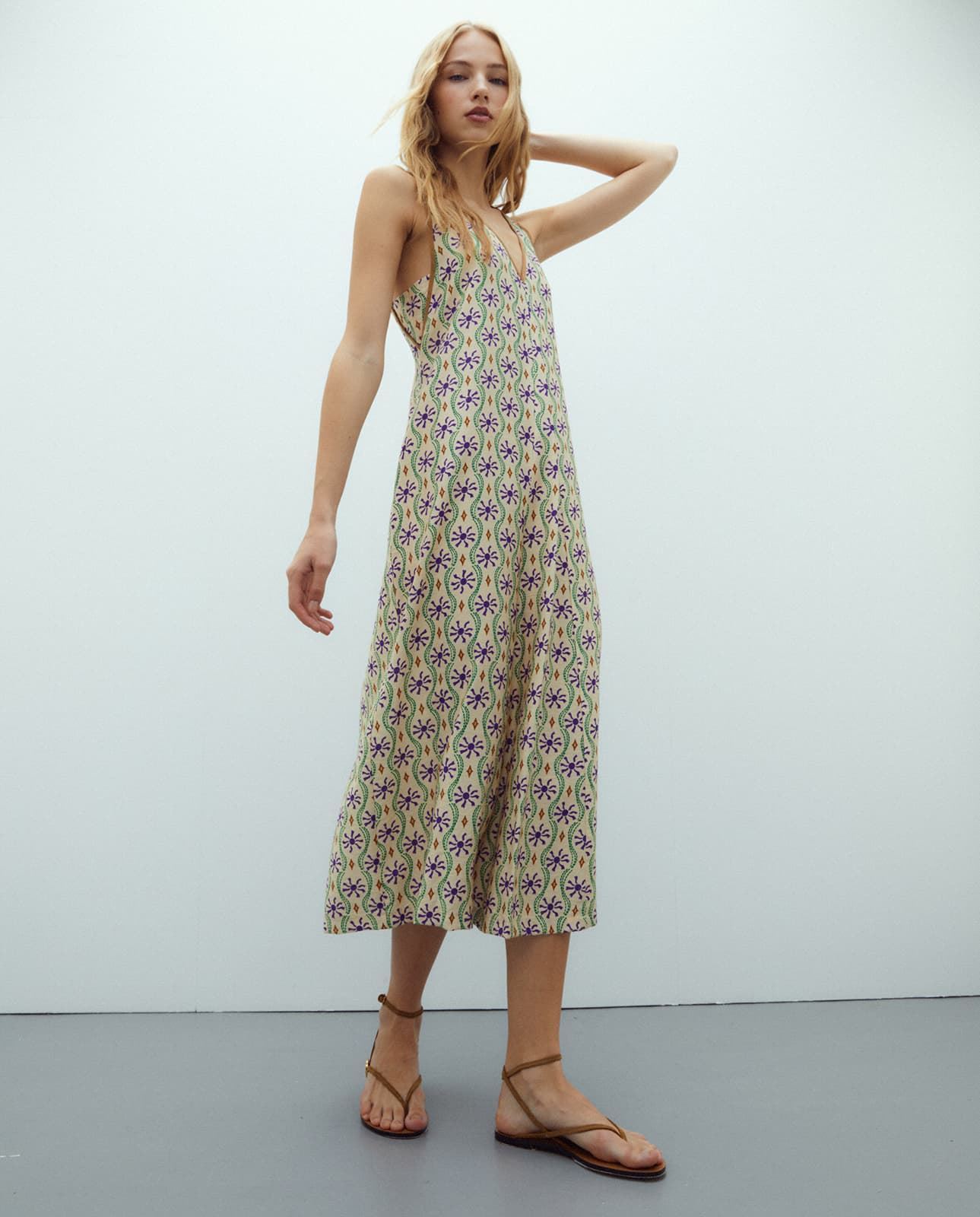 Vestido verde-morado - Imagen 1