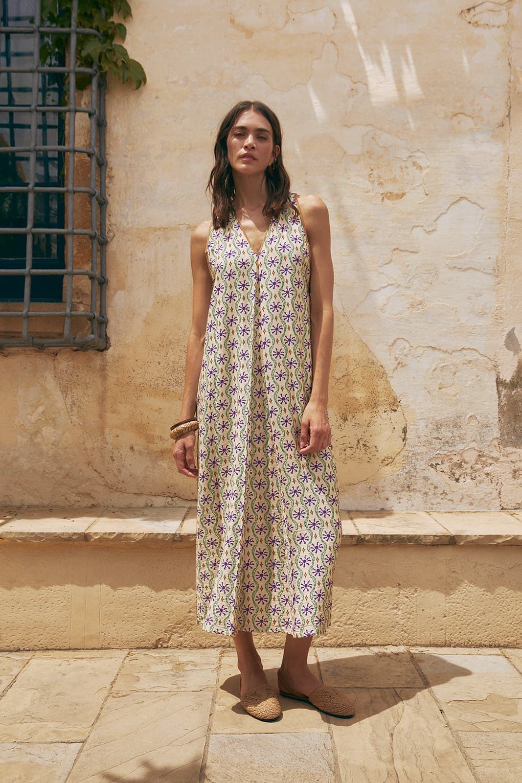 Vestido verde-morado - Imagen 6