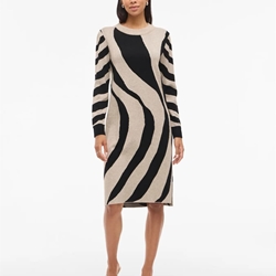 Vestido vitif beige/negro - Imagen 1