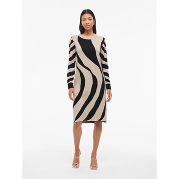 Vestido vitif beige/negro - Imagen 1