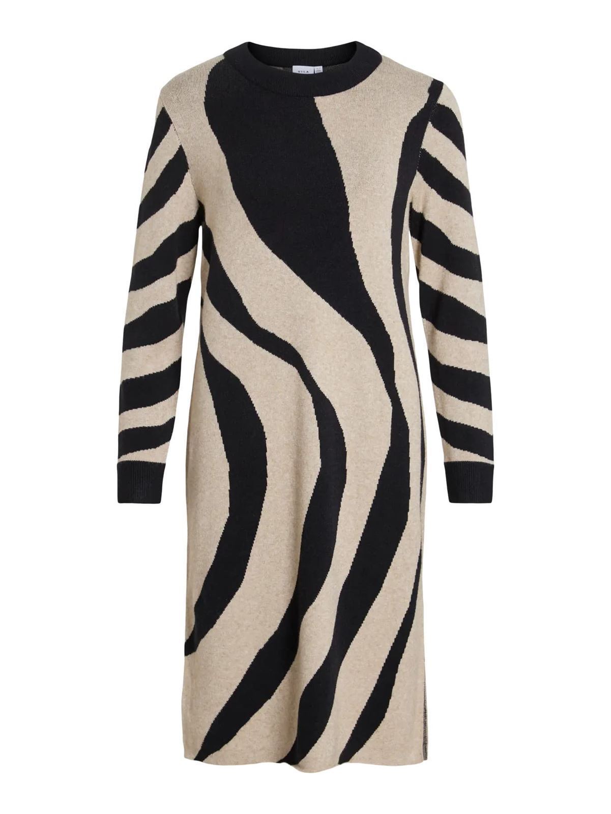 Vestido vitif beige/negro - Imagen 5