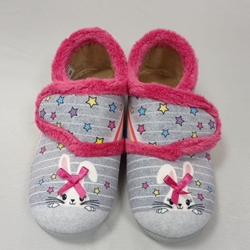 Zapatilla cerrada conejita perla/fuxia - Imagen 1