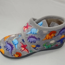 Zapatilla cerrada dinosaurios gris - Imagen 2