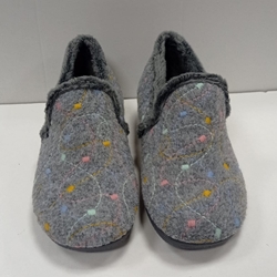 Zapatilla cuña gris - Imagen 1