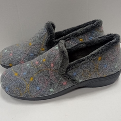 Zapatilla cuña gris - Imagen 2