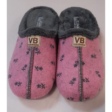 Zapatilla fucsia-marengo - Imagen 1