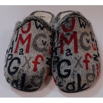 Zapatilla gris letras - Imagen 1